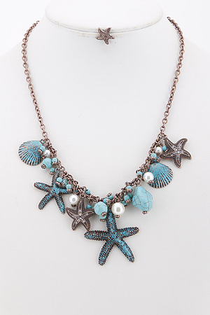 Ocean Charms Necklace Set 6ACF2